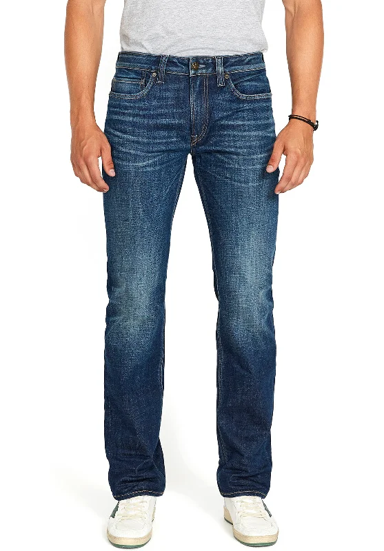 School Jeans for Uniform -Relaxed Straight Driven Men's Jeans in Dark Blue Sanded- BM22640