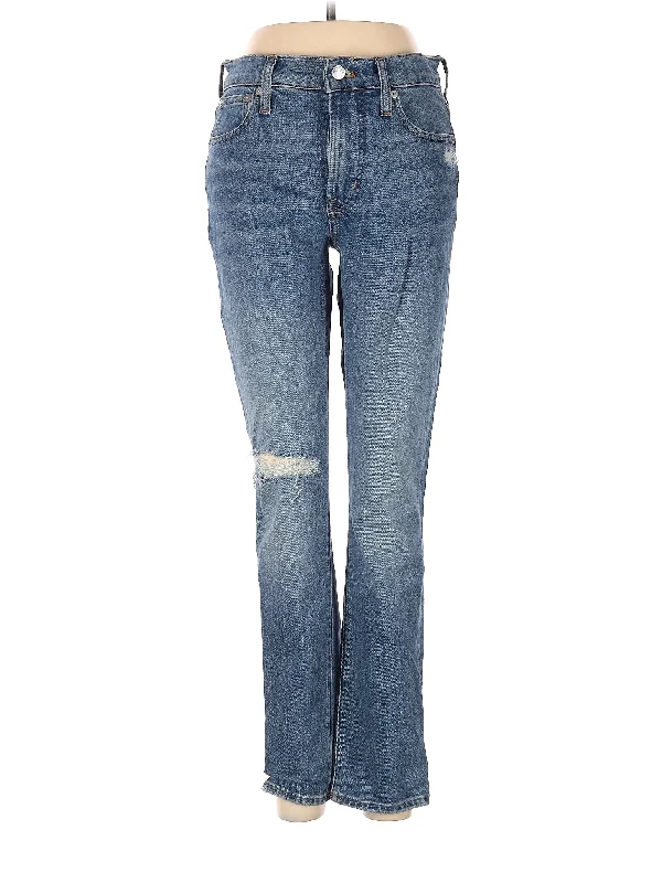 Slim Boyfriend Jeans for Hybrid -Mid-Rise Bootleg Jeans in Light Wash