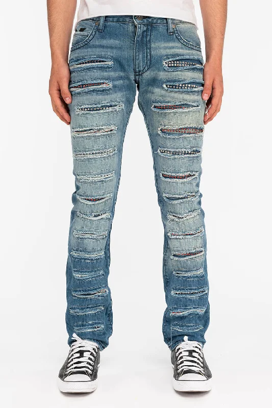 Dance Jeans for Movement -ROBIN'S VINTAGE EDITION JEANS WITH CRYSTALS IN DESTROY MEDIUM ELROY