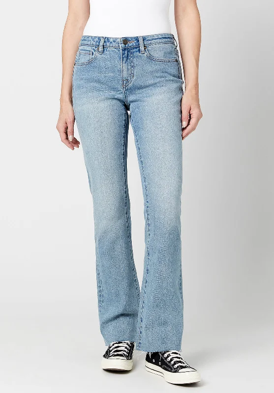 Blue Jeans for Everyday Wear -Mid Rise Bootcut Queen Women's Jeans - BL15857