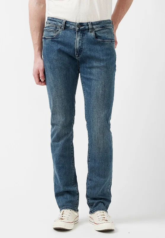 Stonewashed Jeans for Softness -Slim Ash Sanded Jeans - BM22797