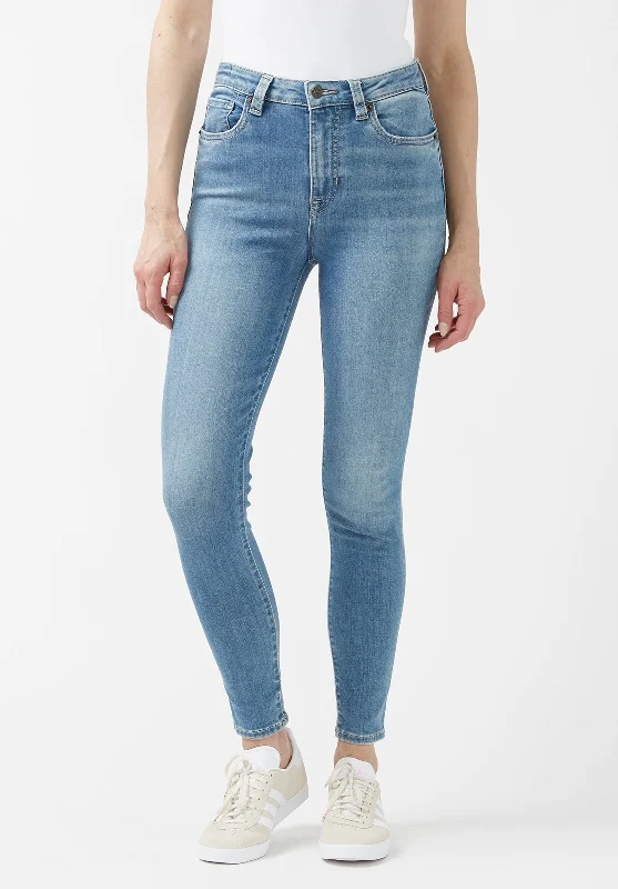 Casual Friday Jeans for Relaxed -High Rise Skinny Skylar Women's Jeans in Vintage Light Blue - BL15659