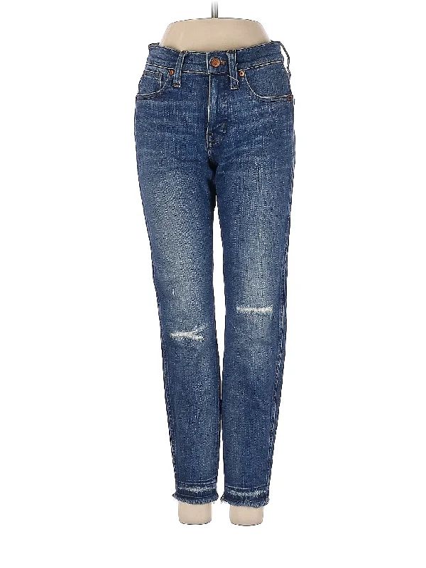 Mini Shorts Jeans for Youthful -High-Rise Boyjeans Jeans in Dark Wash