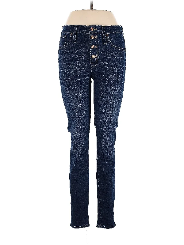 Printed Jeans for Pattern -High-Rise Skinny Jeans in Medium Wash