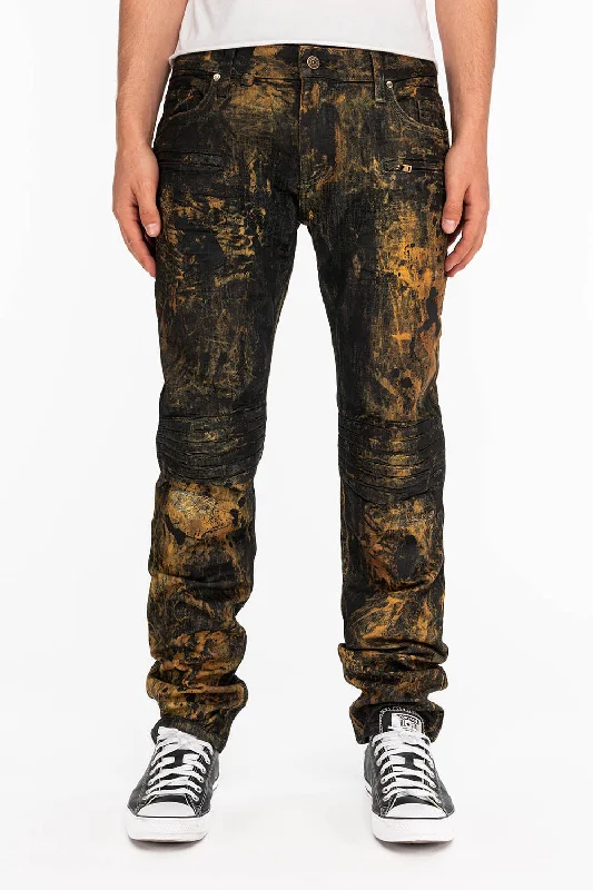 Weekend Jeans for Lazy -MOTO MEN'S BIKER JEANS IN ROBIN LAND