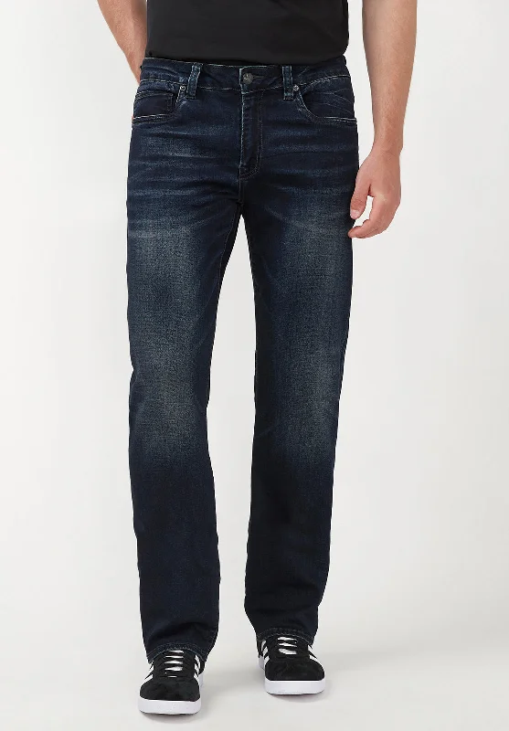 Outdoor Jeans for Adventures -Relaxed Straight Driven Men's Jeans in Authentic Indigo - BM22137