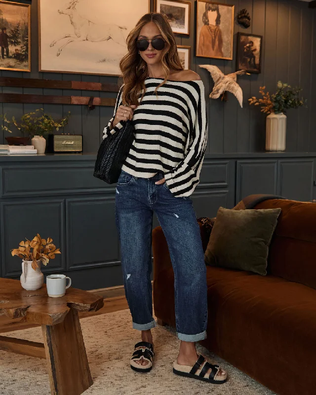 School Jeans for Uniform -Tawnie Distressed Barrel Jeans