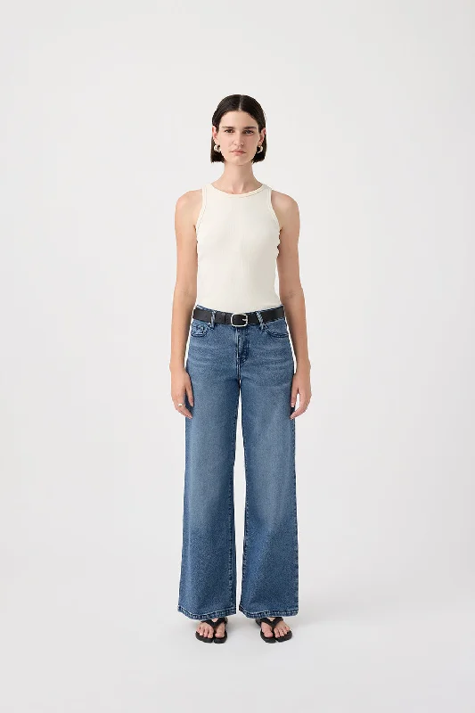 Fashion Jeans for Trendsetter -Mia Mid Wide Leg Jean Twilight