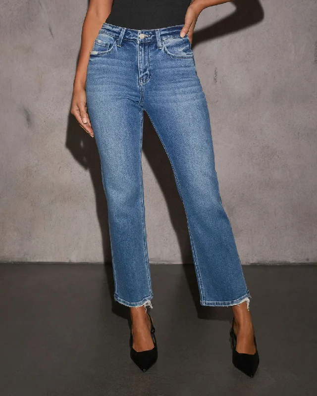 Branded Jeans for Quality -Marjorie High Rise Straight Leg Jeans