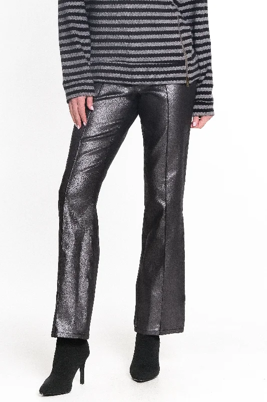 White Jeans for Fresh Look -FOIL PRINTED BOOTCUT JEAN - Silver Frost