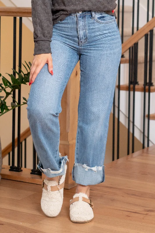 Relaxed Jeans for Comfortable -Endorsement High Rise Rigid Dad Jeans