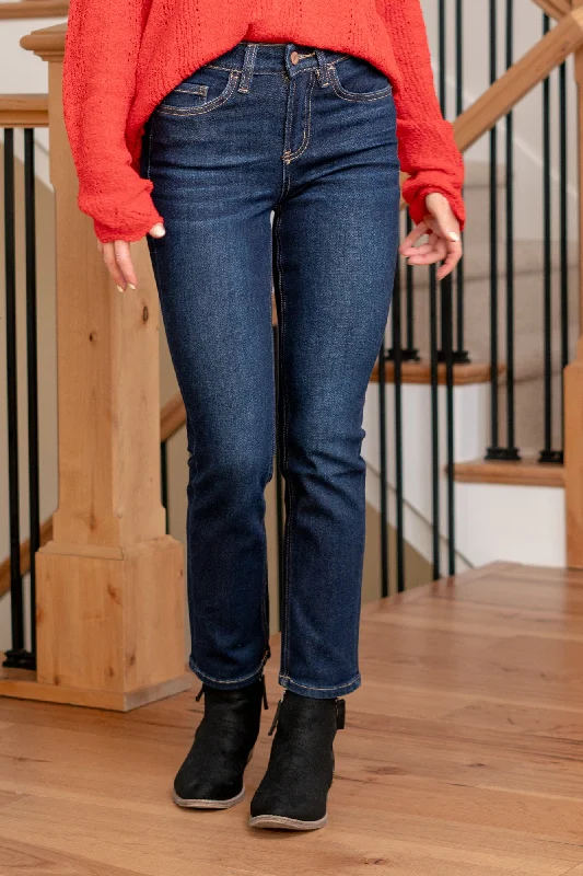 Straight Jeans for Classic Style -Enraptured Jeanne High Rise Ankle Slim Straight