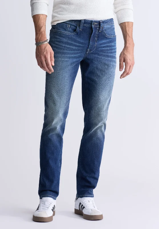 Shopping Jeans for Convenient -Slim Straight Evan-X Men's Jeans in Classic Blue BPMD12633EW