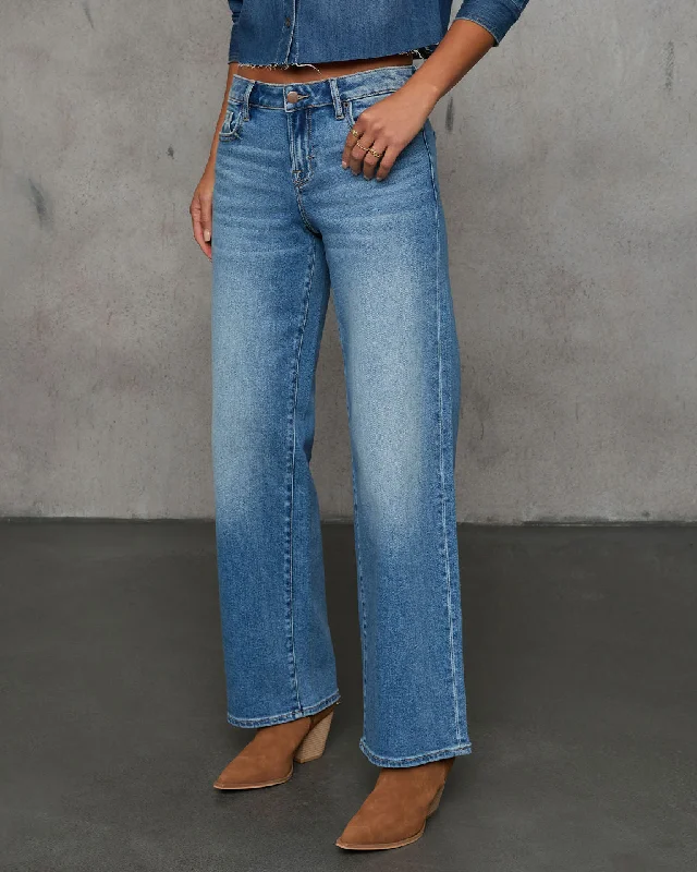 Anniversary Jeans for Special -Tisla Straight Leg Dad Jeans