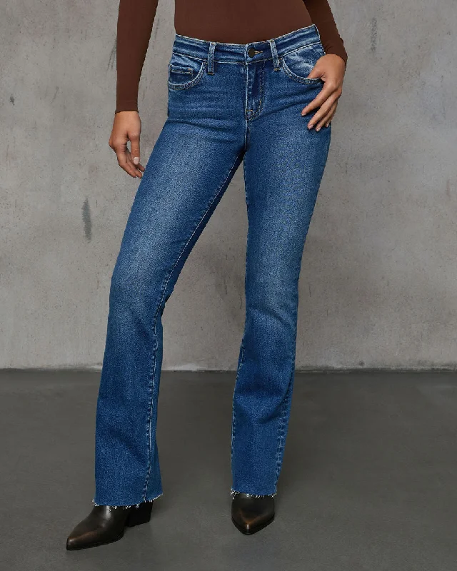 Wide Leg Jeans for Comfort -Nicolete Mid Rise Bootcut Jeans