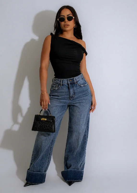 Dark Wash Jeans for Elegance -Vintage Indigo Jean Denim