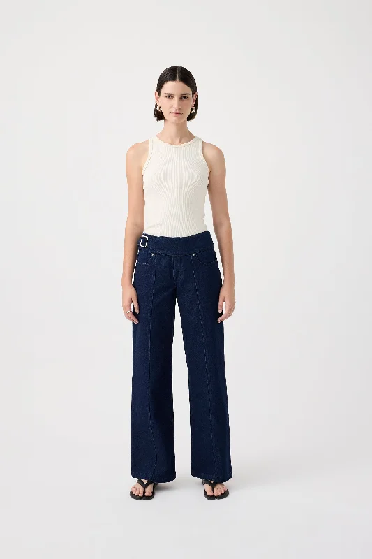 Weekend Jeans for Lazy -Marley Mid Wide Leg Jean