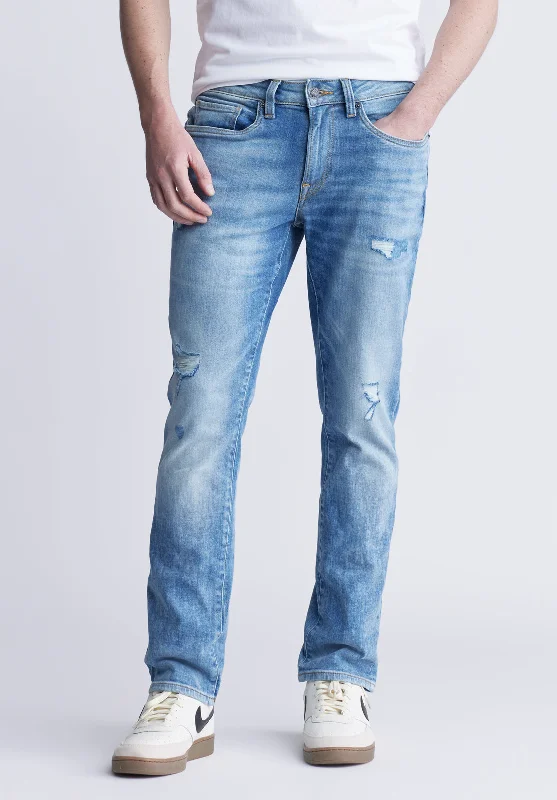 Cargo Jeans for Utility -Slim Ash Men's Jeans, Veined and Rugged - BM22865