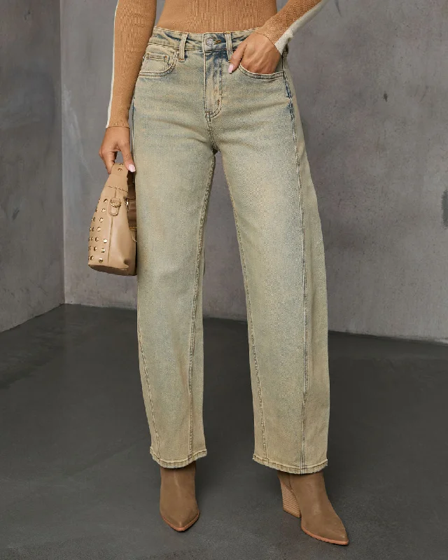 Flare Jeans for Retro Vibe -Mavrick High Rise Barrel Jeans