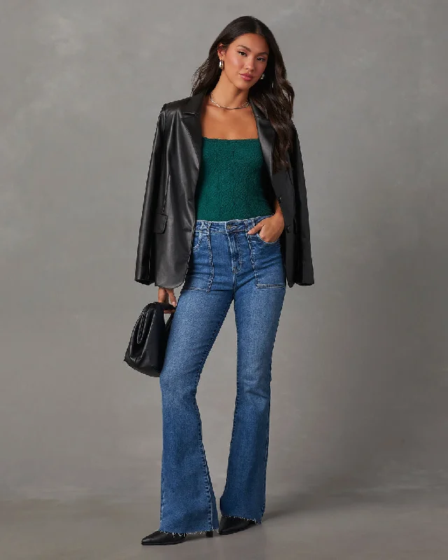 Jean Skirts for Feminine -Mulaney High Rise Flare Jeans