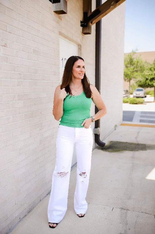 Mom Jeans for Vintage Appeal -Can't Miss a Beat KanCan High Rise 90s Flare Jeans