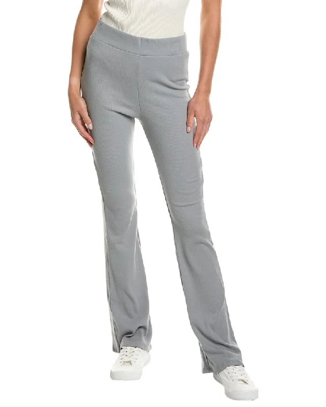 Form-fitting tight trousers for women with slimming effect and flattering cut -Chaser RPET Vintage Rib Party Flare Pant