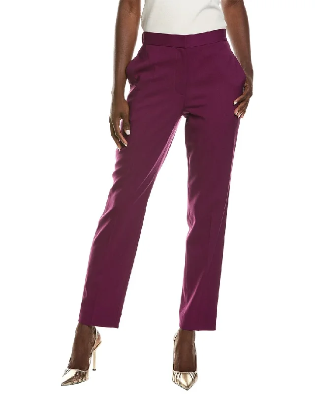 Lightweight tight trousers for women with breathable fabric and easy styling -St. John Wool-Blend Pant