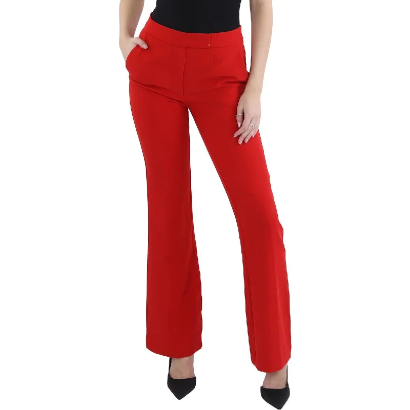 Tight trousers for women with decorative buttons and flattering silhouette for day wear -Generation Love Womens Lucca Crepe High Waist Flared Pants