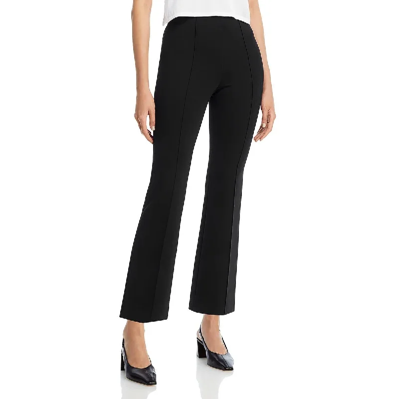 Leather tight trousers for women with edgy design and fashion-forward style -ATM Womens Pintuck Cropped Flared Pants