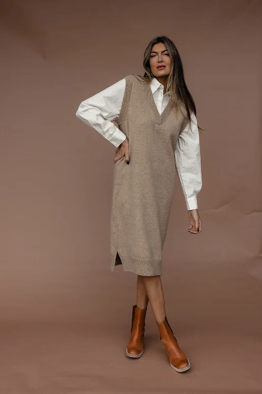 Belted Dresses for Shaping -Thing Called Love Layered Sweater Dress