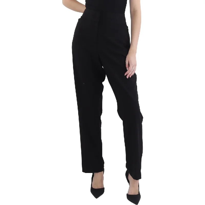 Tight trousers for women with faux leather material for sleek and modern look -Tahari ASL Womens Mid Rise Business Dress Pants