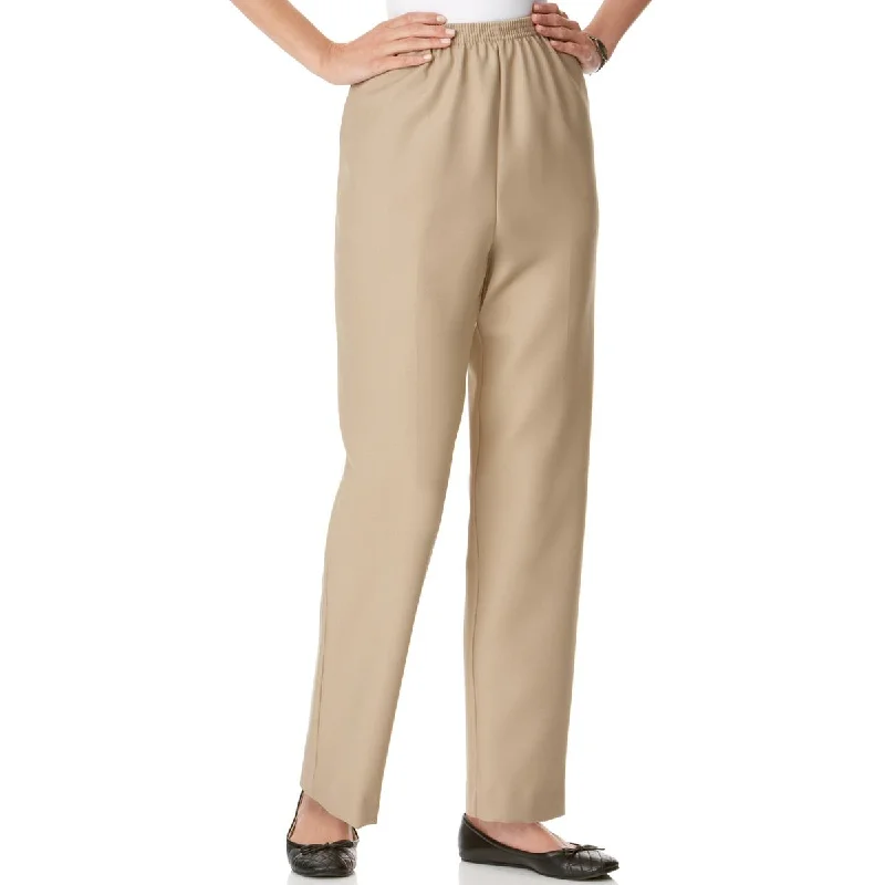 Luxury tight trousers for women with fine fabric and elegant tailoring -Alfred Dunner Womens Petites Knit Pull On Pants