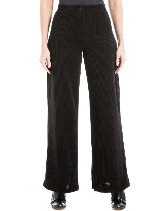 Bold patterned tight trousers for women with geometric or floral prints for unique look -Max Studio Wide Leg Corduroy Pant