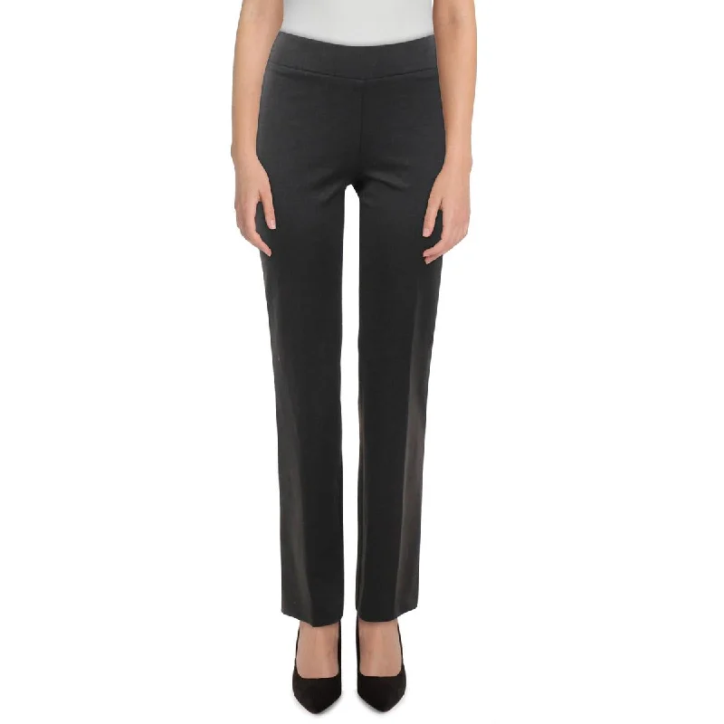 Tight trousers for men with zip fly and flat-front design for a polished look -Kasper Womens       Pull On Trousers Straight Leg Pants