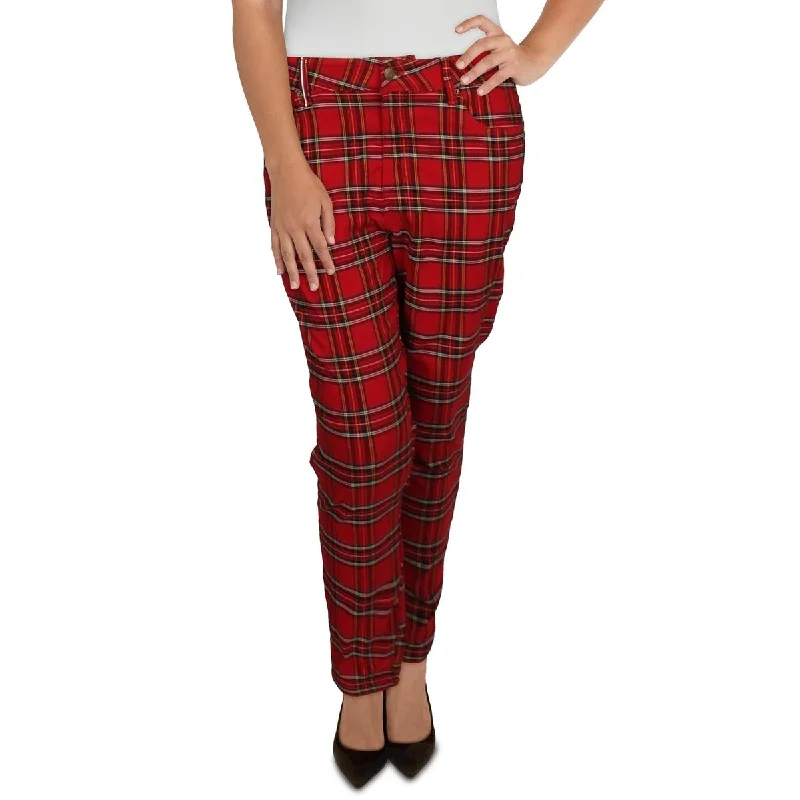 Tight cargo trousers for men with functional pockets and slim-fit style -Tommy Hilfiger Womens Plus Plaid Stretch Skinny Pants