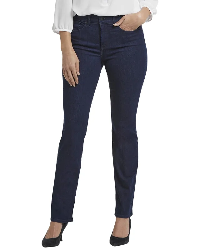 Printed tight trousers for women with bold patterns and eye-catching designs -NYDJ Marilyn Rinse Straight Leg Jean