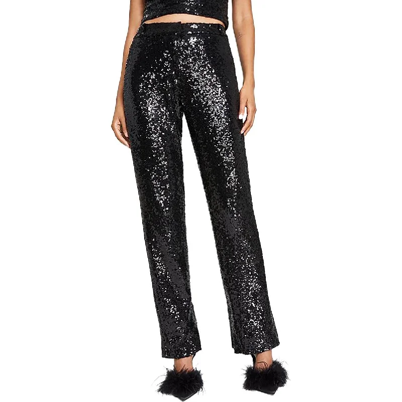 Sporty tight trousers for men with elastic waistband and athletic cut for movement -Alex & Sophia Womens Juniors Sequined Party Trouser Pants