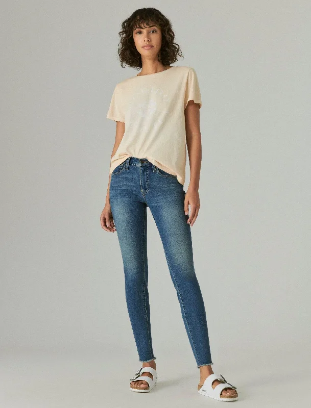 High-rise tight trousers for women with pleated front and classic look -Lucky Brand Women's Ava Skinny