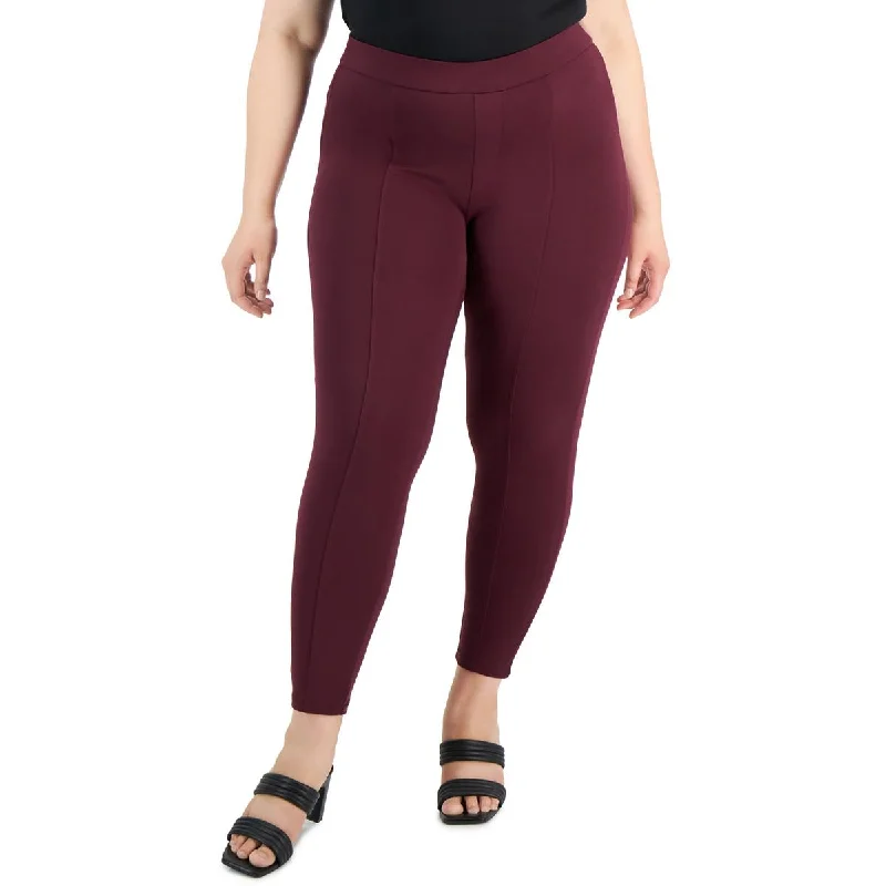 Bold color tight trousers for women with bright hues and daring style choices -Style & Co. Womens Plus Pencil Ponte Skinny Pants