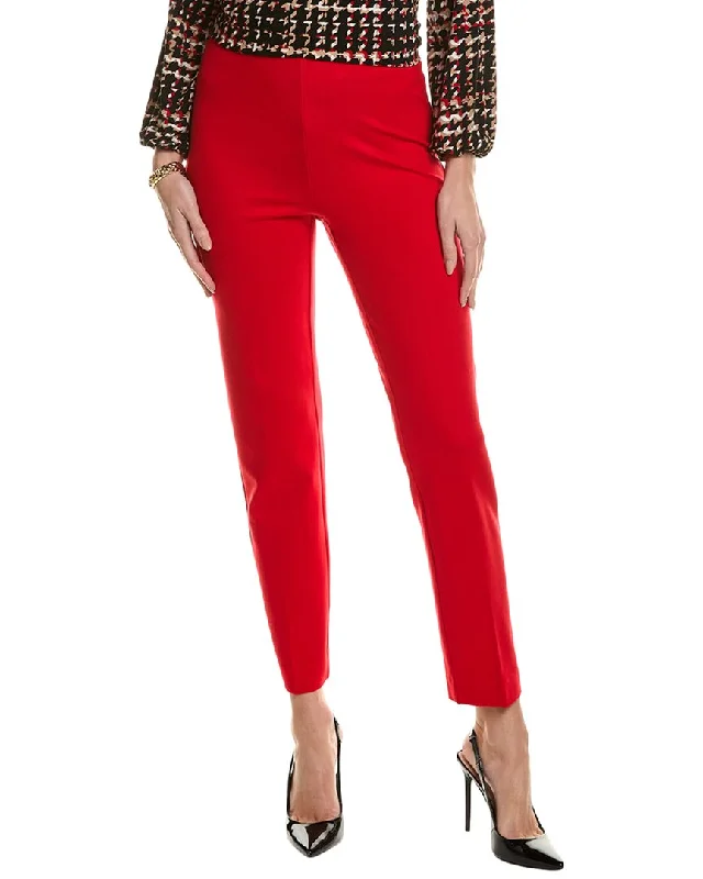 Wool blend tight trousers for women with soft, breathable fabric for year-round wear -Anne Klein Hollywood Waist Straight Ankle Pant