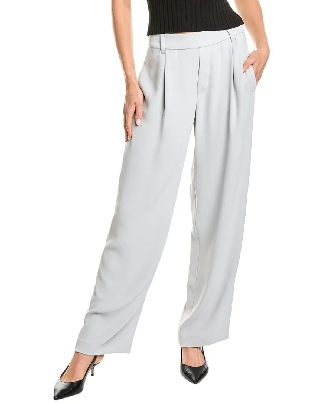 High-waisted tight trousers for women with elastic waistband for added comfort -Vince Straight Pull-On Pant