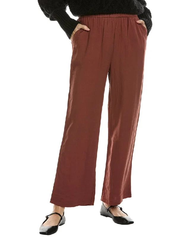 Loose-fit tight trousers for women with high waist and casual, comfortable style -Seraphina Linen-Blend Pant