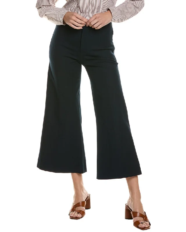 Vintage-inspired tight trousers for men with high waist and timeless look -FRAME Denim Le Crop Palazzo Trouser