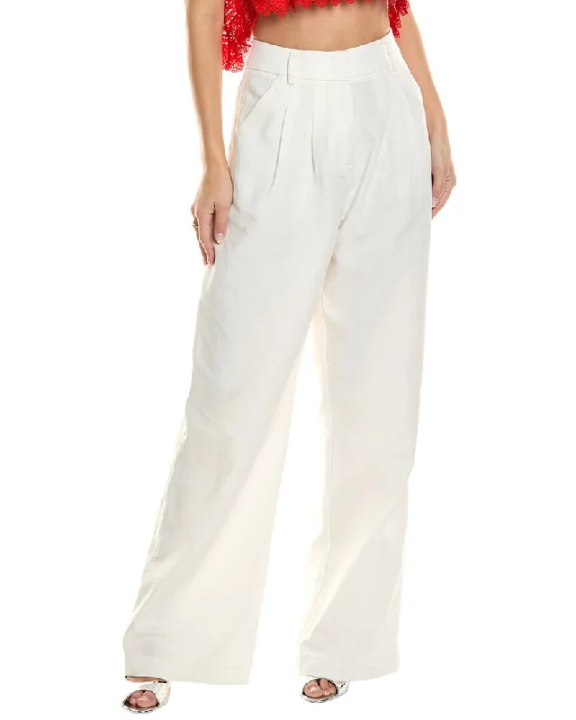 Casual tight trousers for women with comfy waistband and minimalistic style -FARM Rio Pleated Pant