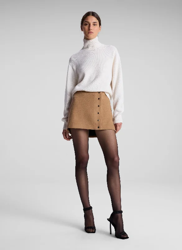 Wool Dresses for Warmth -May Wool Cashmere Mini Skirt