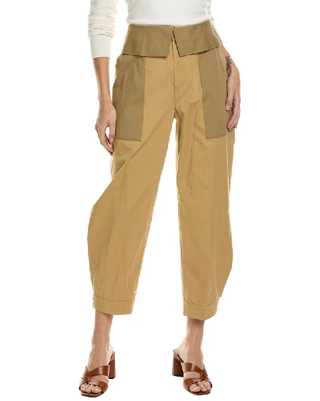 Tight fit trousers for women with ankle-length design and modern appeal -FRAME Denim Foldover Trouser