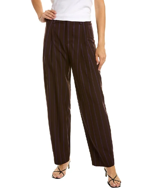 Versatile tight trousers for women with fold-over waist for adjustable comfort -Vince Pleated Wide Leg Pant