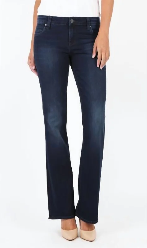 Tight business trousers for men with sharp, professional cut for office wear -Natalie High Rise Jeans In Dark Wash