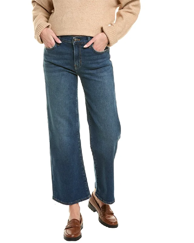 Trendy tight trousers for women with zipper details and edgy finish -HUDSON Jeans Rosalie Dione Wide Leg Jean