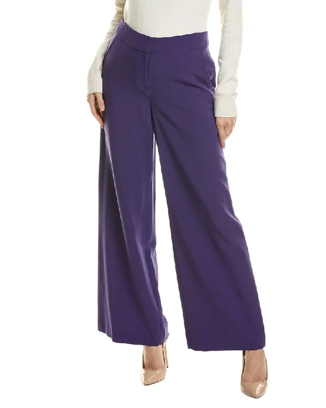 Tight trousers for men with zip fly and flat-front design for a polished look -Tahari ASL Crepe Pant